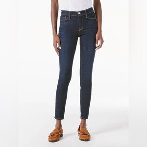 Frame Denim Dark Indigo Le Skinny de Jeanne